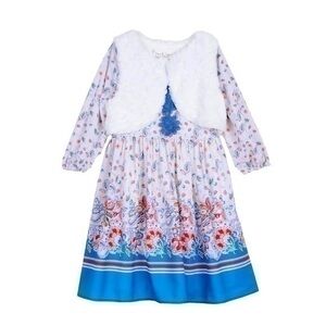 PIPPA & JULIE | Dress and Faux Fur Vest Set